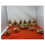 vintage 22K gold-plated miniature porcelain