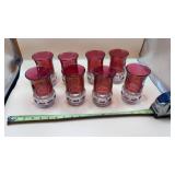 Tiffin Franciscan Kings Crown Ruby Red flashed