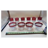 Tiffin Glass Company Kings Crown Ruby glassware.