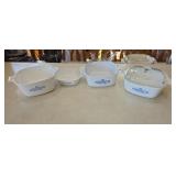 Corning Ware Blue Corn Flower Casserole Dishes