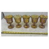 Indiana Glass Company iridescent amber carnival