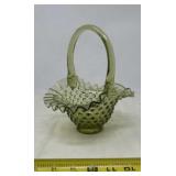 vintage Fenton Colonial Green Hobnail Glass
