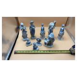 Collection of vintage porcelain figurines, some