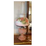 Aladdin Pink Glass Simplicity c.1950 Kerosene Oil