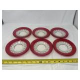 vintage luncheon plates are Tiffin Franciscan