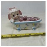 ceramic planter fashioned as a lamb