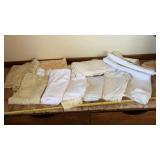 Linens and lace textiles, tablecloths and more