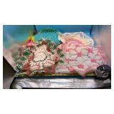 Collection of vintage, handmade crochet doilies