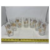 vintage Federal Glass Atomic Starburst glasses