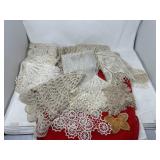 vintage handmade crocheted doilies Table mats