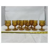 vintage amber glass goblet from the "King