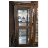 Oak 2 Door Curio Cabinet 30 x 16 x 70.5