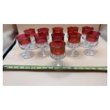 Tiffin-Franciscan Glass Ruby Red Small Goblets