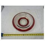 vintage ruby-stained glass bowl