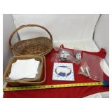 Woven baskets, drawer handles and tiny baby dolls