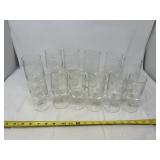 vintage Avon glassware, specifically etched wine