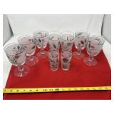 vintage Libbey Silver Leaf frosted glasses