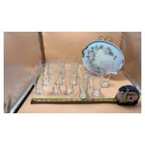 Decorative porcelain oval platter featuring a