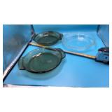 Pie Dishes including-Pyrex, Anchor Hocking &