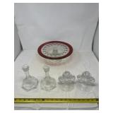 Glass Candle holders and Indiana Glass King