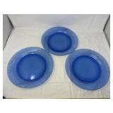 Pyrex Blue Plates
