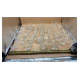 Clear Cut Glass Punch Cups