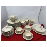 vintage dinnerware set in the Virginia Rose shape