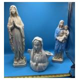 Ceramic & resin religious figurines depicting the
