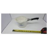 Corningware Blue Cornflower Sauce maker Chips on