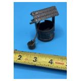 Vintage Bronze Metal Wishing Well Mini Pencil