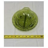 Indiana Glass Killarney Avocado Green Divided