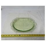 Uranium Green Depression Glass Dish