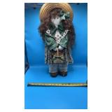 Handmade artisan wood/rag doll, likely designed