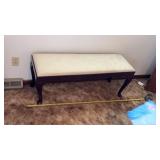 Scalloped Upholstered Wooden Bench42 x 15 x 18