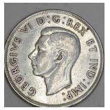 1939 Canadian silver dollar