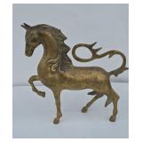 Large 15 1/2" tall solid brass horse