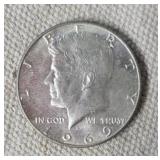 1969 Kennedy half dollar