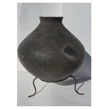 Indian Pottery on sand 15 1/2" tall