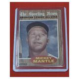 1962 Topps Mickey Mantle  Card With Rounded