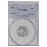 1943-S graded wartime steel penny
