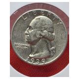1939 Washington Silver Quarter