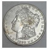 1890 Morgan silver dollar