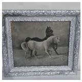 Victorian horse picture horses startled by snakes