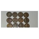 12  1947 wheat pennies