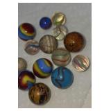 Old marbles Civil War era - Akro Agate Superman -