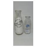 Two milk bottles Missouri Valley Creamery company