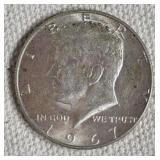 1967 Kennedy half dollar
