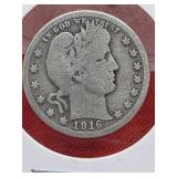 1916-D Barber Quarter