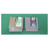 Two Nintendo games Metal Gear Mario Brothers and