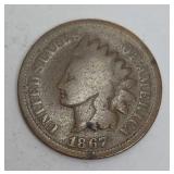 1867 Indian cent.